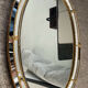 Vintage mirror in solid wood with brass and parcloses.