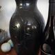 Art Deco vase with foliage, XL size, Accolay, France, 1950s