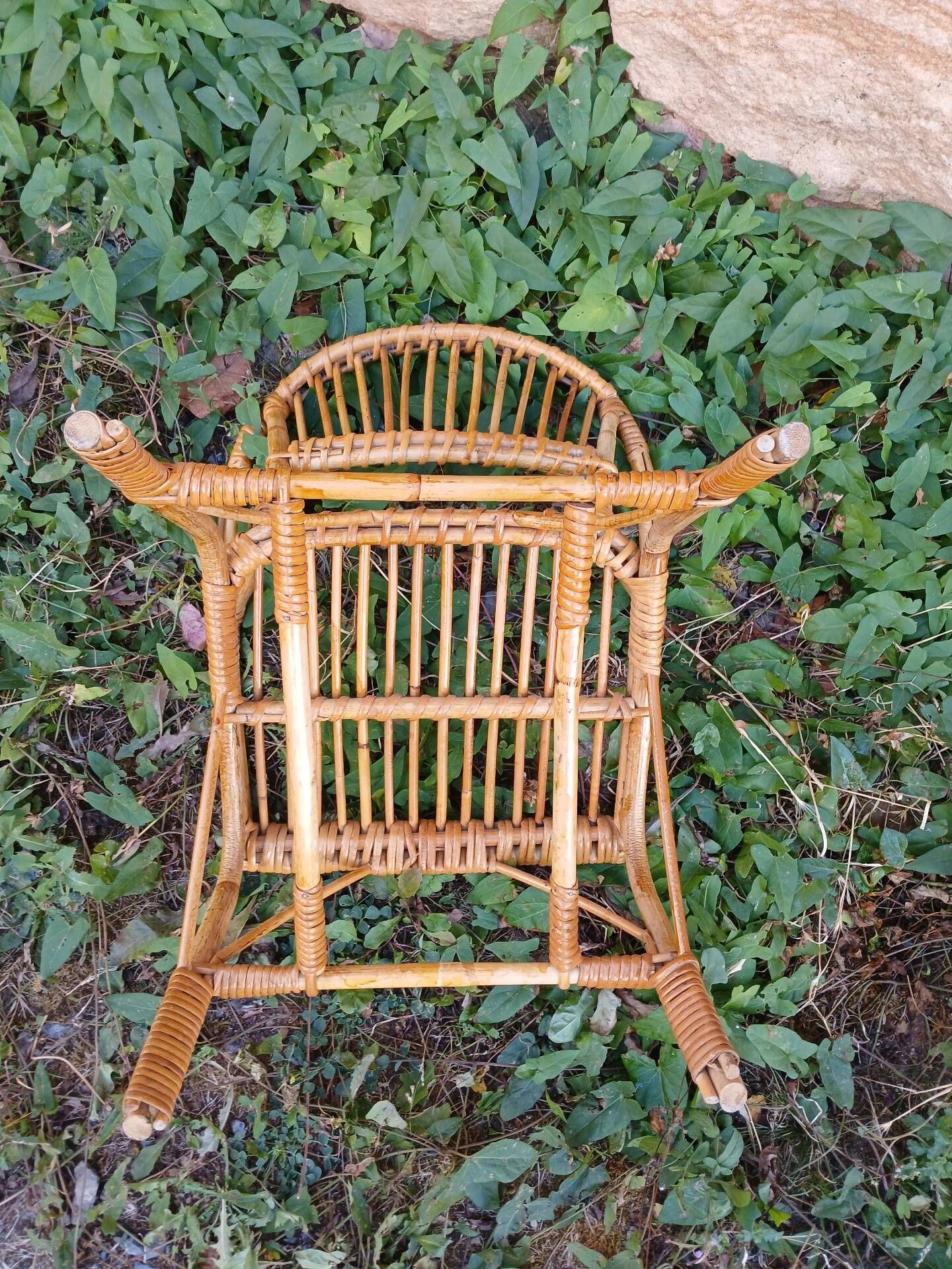 Petit fauteuil enfant en osier 