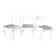 Set of 3 vintage stol kamnik white wooden chair: 1970s scandinavian design