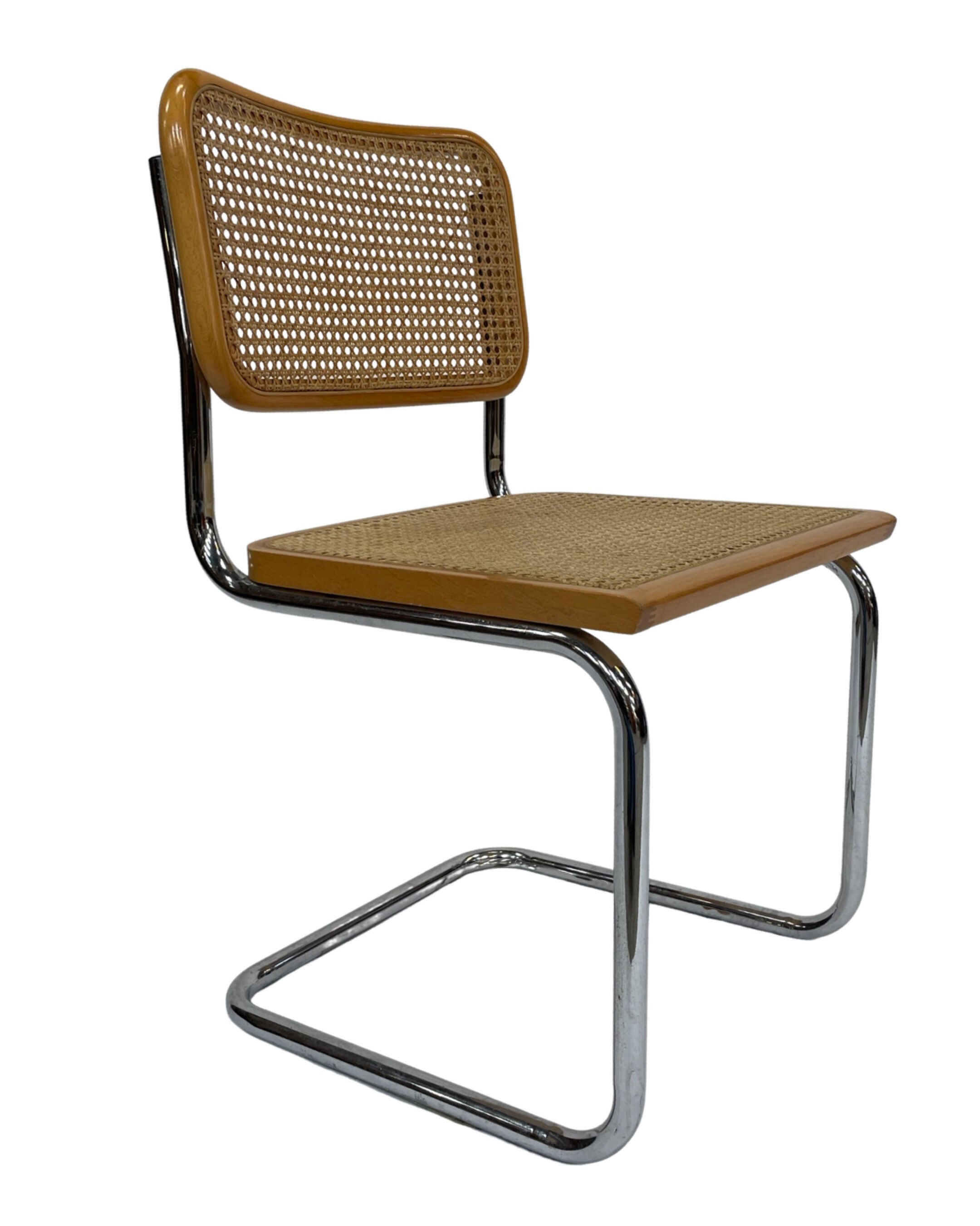 Set of 4 chairs model Cesca B32 designed by Marcel Breuer design