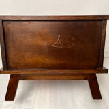 Vintage carved wooden bedside table