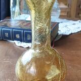Vase en verre craquelé