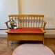 Banc coffre enfant bois 1950 vintage