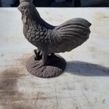 2 roosters and 2 cast iron birds