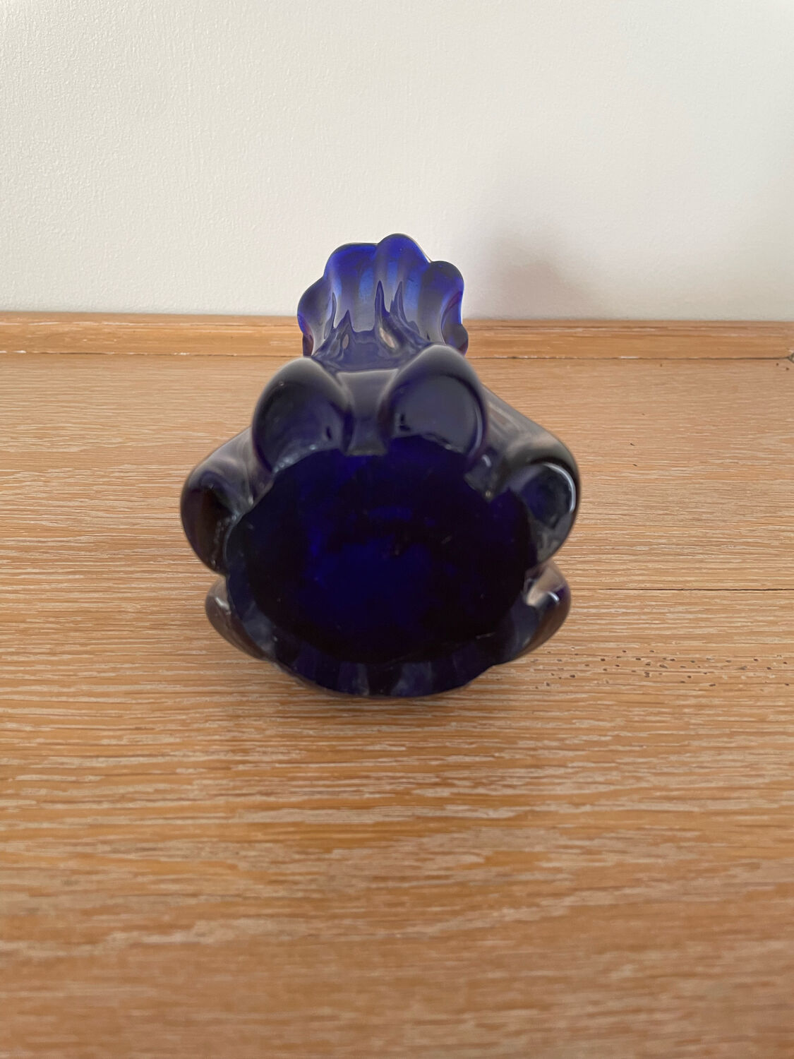 Art deco blue glass vase