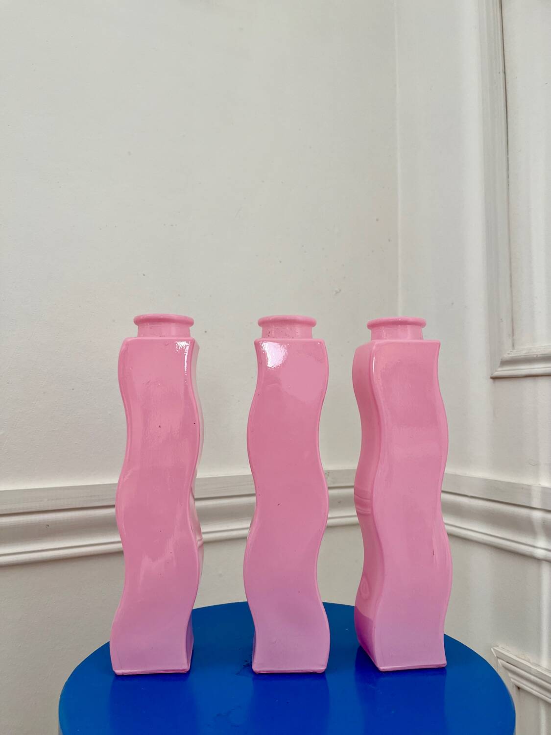IKEA pink soliflore vases