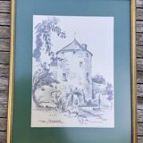 Drawing by Roger Chapelet “Tour Montaigne”