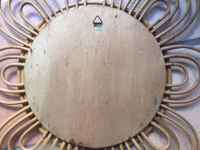 Mirror rattan flower diam 50 cm