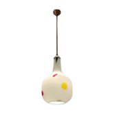 Suspension italienne en verre opalin de De Mayo, années 1970