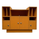 Meuble vinyles en moquette années 70