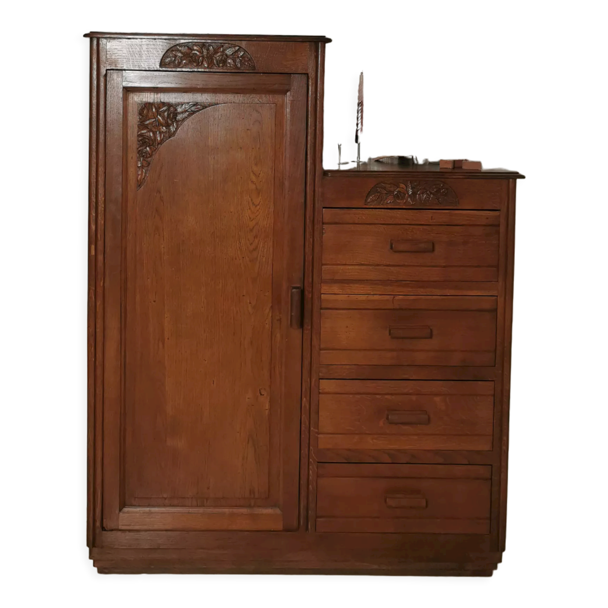 Asymmetrical art deco wardrobe