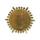 Vintage Metal Sun Mirror Convex Gold Deknudt 70s