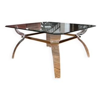 Glass coffee table
