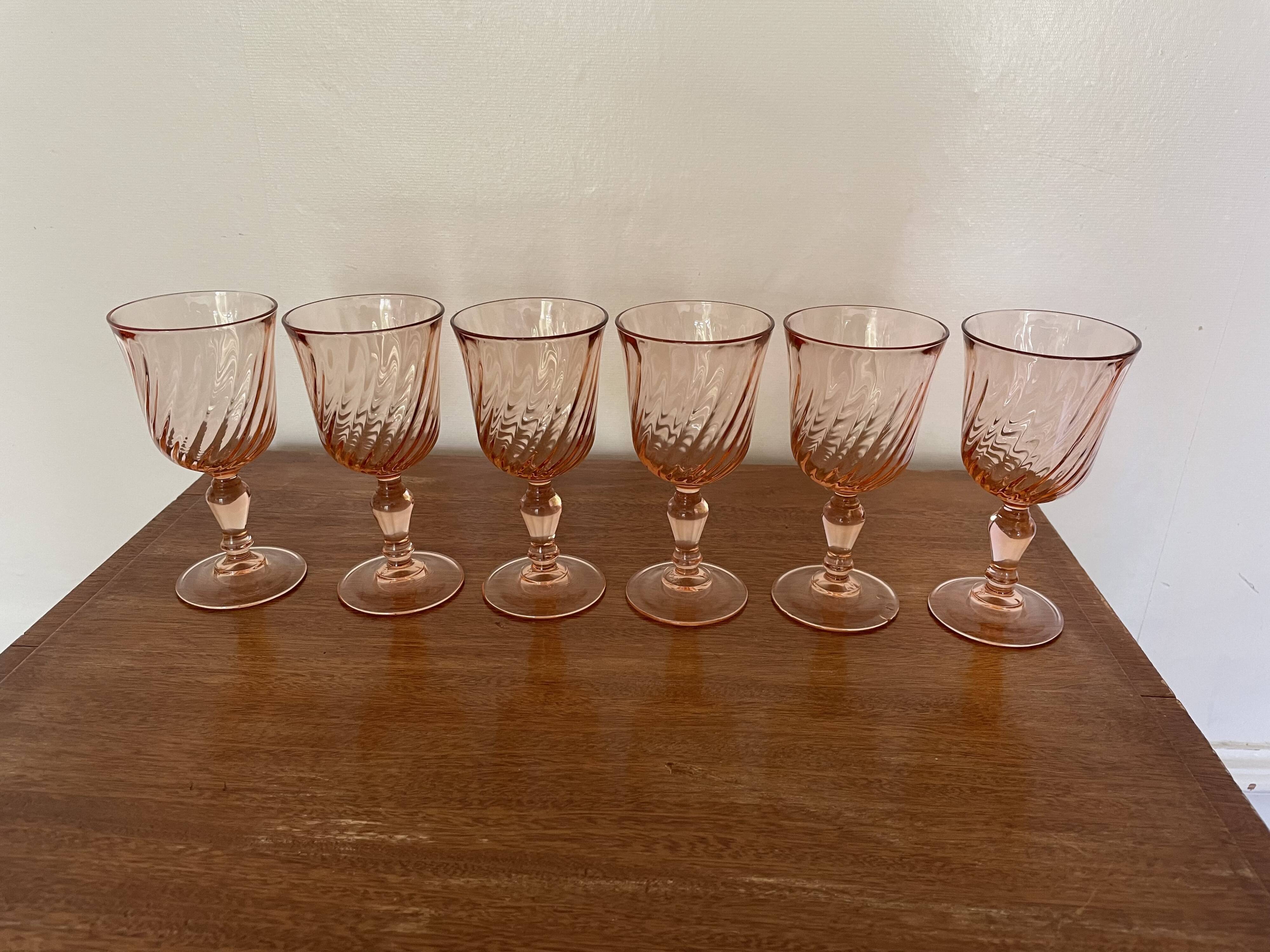 Rose liqueur or port glasses Rosaline d'Arcoroc