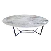 Very beautiful marble table with aluminum legs signed Venture