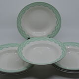 8 assiettes creuses terre de fer Digoin