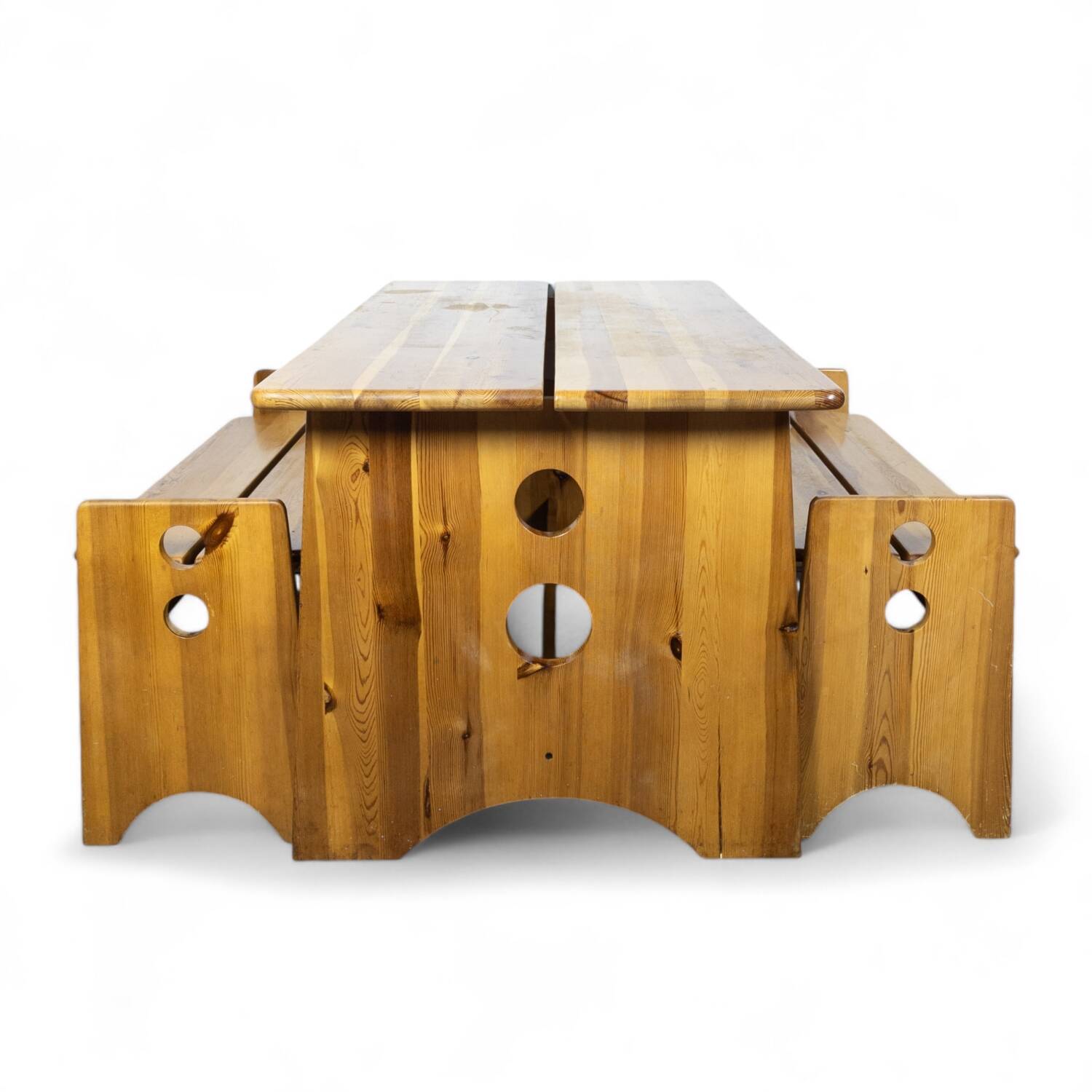 Ensemble de Salle à Manger Sculptural en Pin par Gilbert Marklund pour Furusnickarn Ab, 1970s