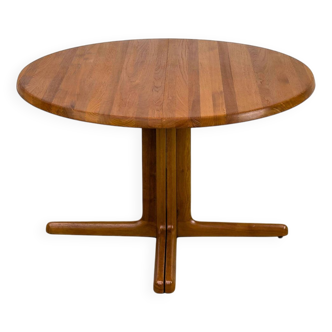 Table de Salle à Manger Ronde en Teck avec Extension, Danemark, 1970s