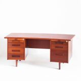 Mid-century desk with drawers and trays. Scandinavian style. France, 60