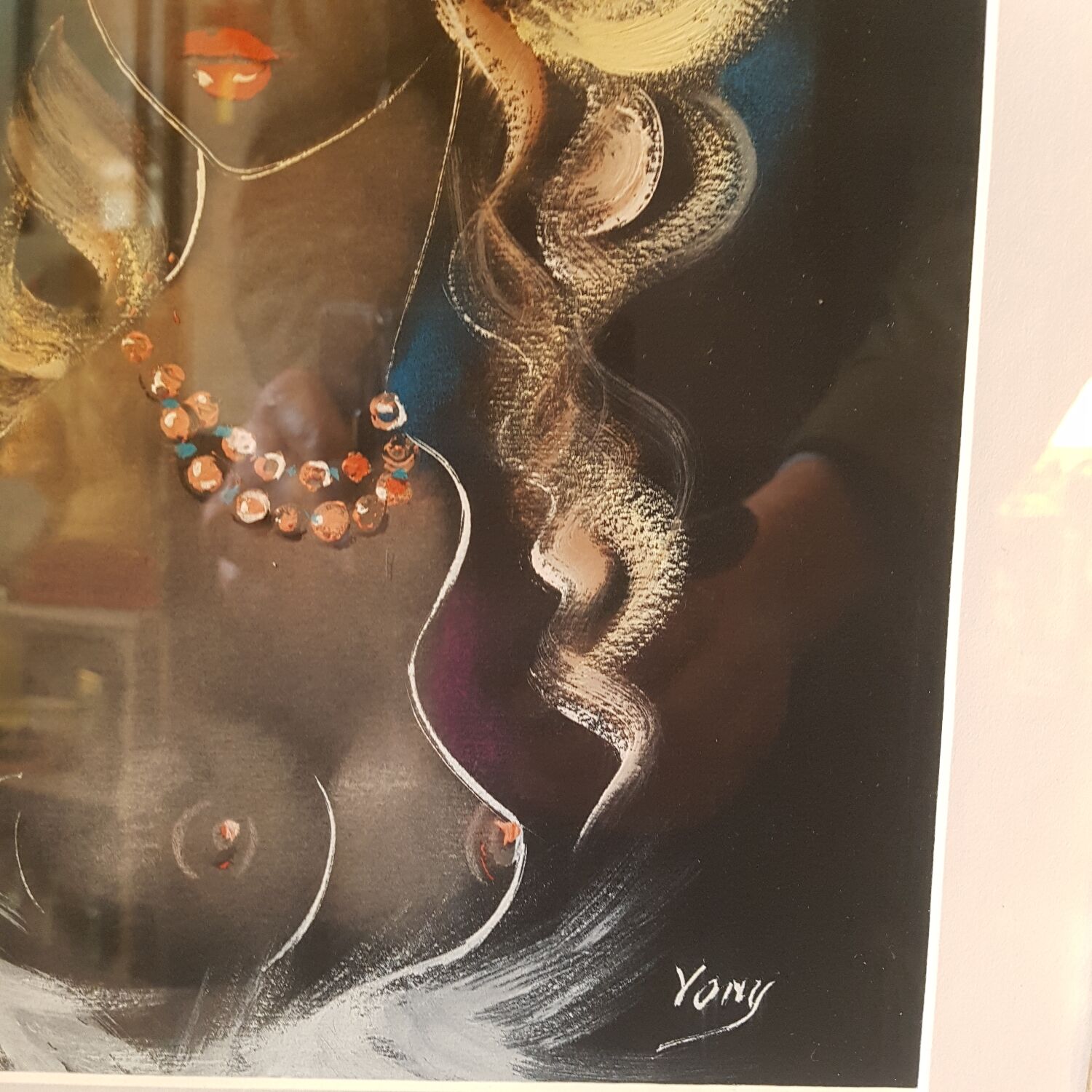 Young woman painting