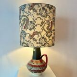 Special accent lamp made from MCM vase with Japanese dragon shade.