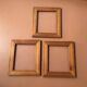 Set of 3 small old wooden frames