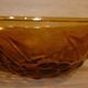 dish fruit cluster in amber molded glass