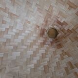 Large Woven Rattan Lampshade 70's