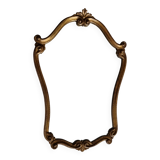 Vintage rocaille style mirror in stucco and wood 80 cm