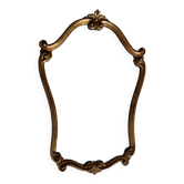 Vintage rocaille style mirror in stucco and wood 80 cm
