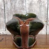Old Art Nouveau Planter G De Bruyn Vintage Enameled Ceramic
