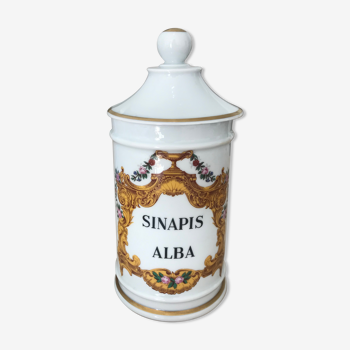 Apothecary porcelain pot Sinapis Alba