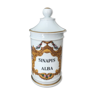 Apothecary porcelain pot Sinapis Alba