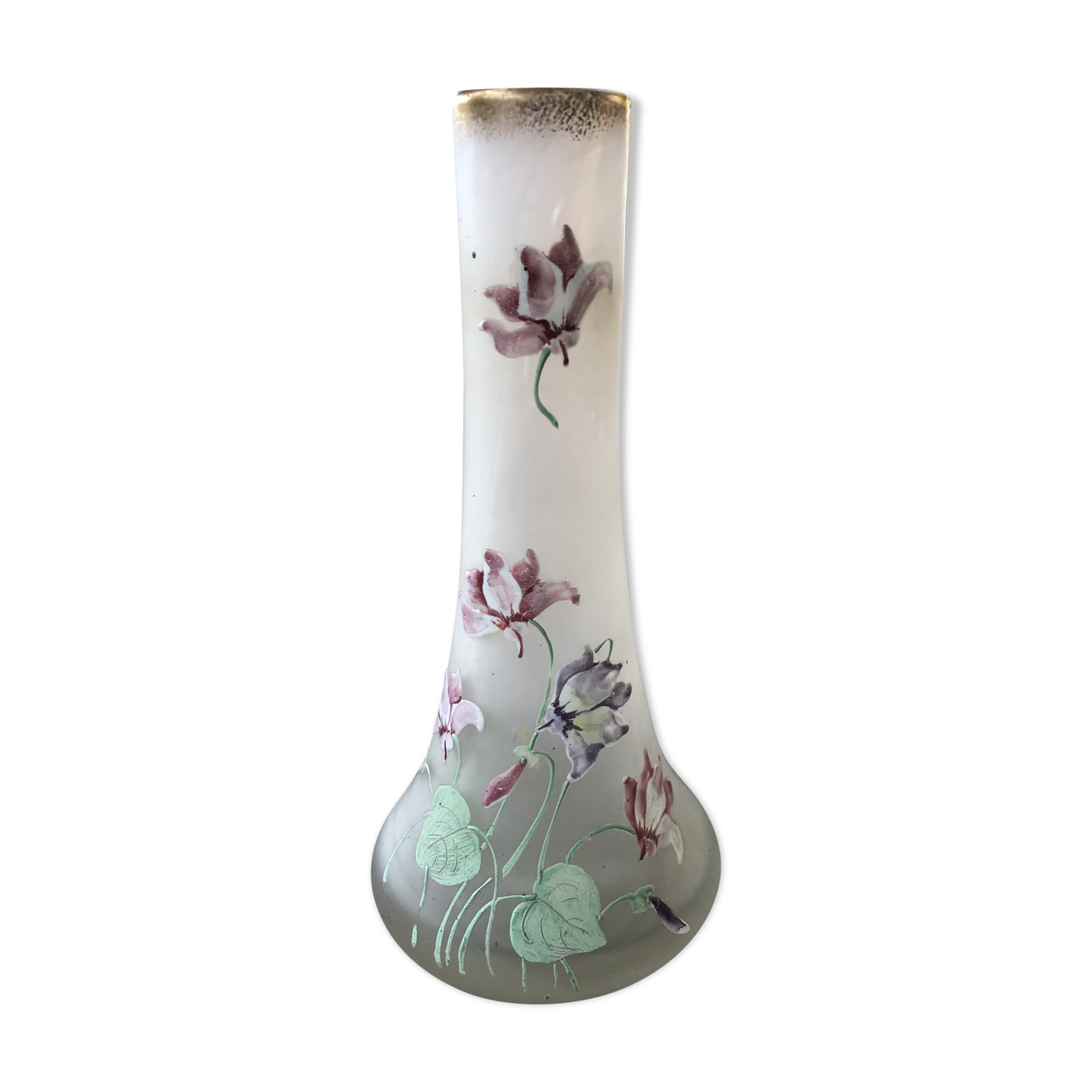 Art nouveau glass vase