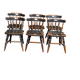 6 solid wood Windsor dining chairs from the 1950s.
