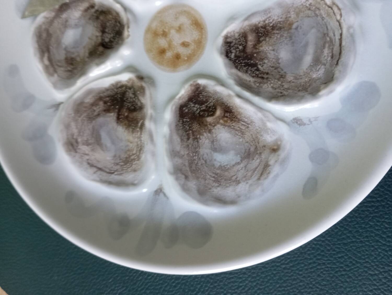 6 St Amand oyster/shellfish slushie plates, 1950s