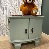 Chevet ou meuble d’appoint vert de gris