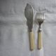 Covered English service fork and knife