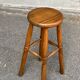 Vintage Scandinavian oak bar stool from the 1960s, 65cm high