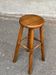 Tabouret haut de bar scandinave vintage en chêne 1960 de 65cm