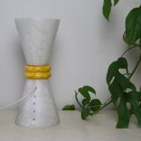 Alabaster and marble diabolo lamp