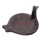 Black ceramic bird-shaped pocket tray, Mexico 1970s
