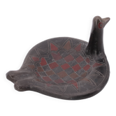 Black ceramic bird-shaped pocket tray, Mexico 1970s