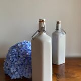 White bottle in glazed stoneware