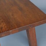 Table brutaliste en chêne massif