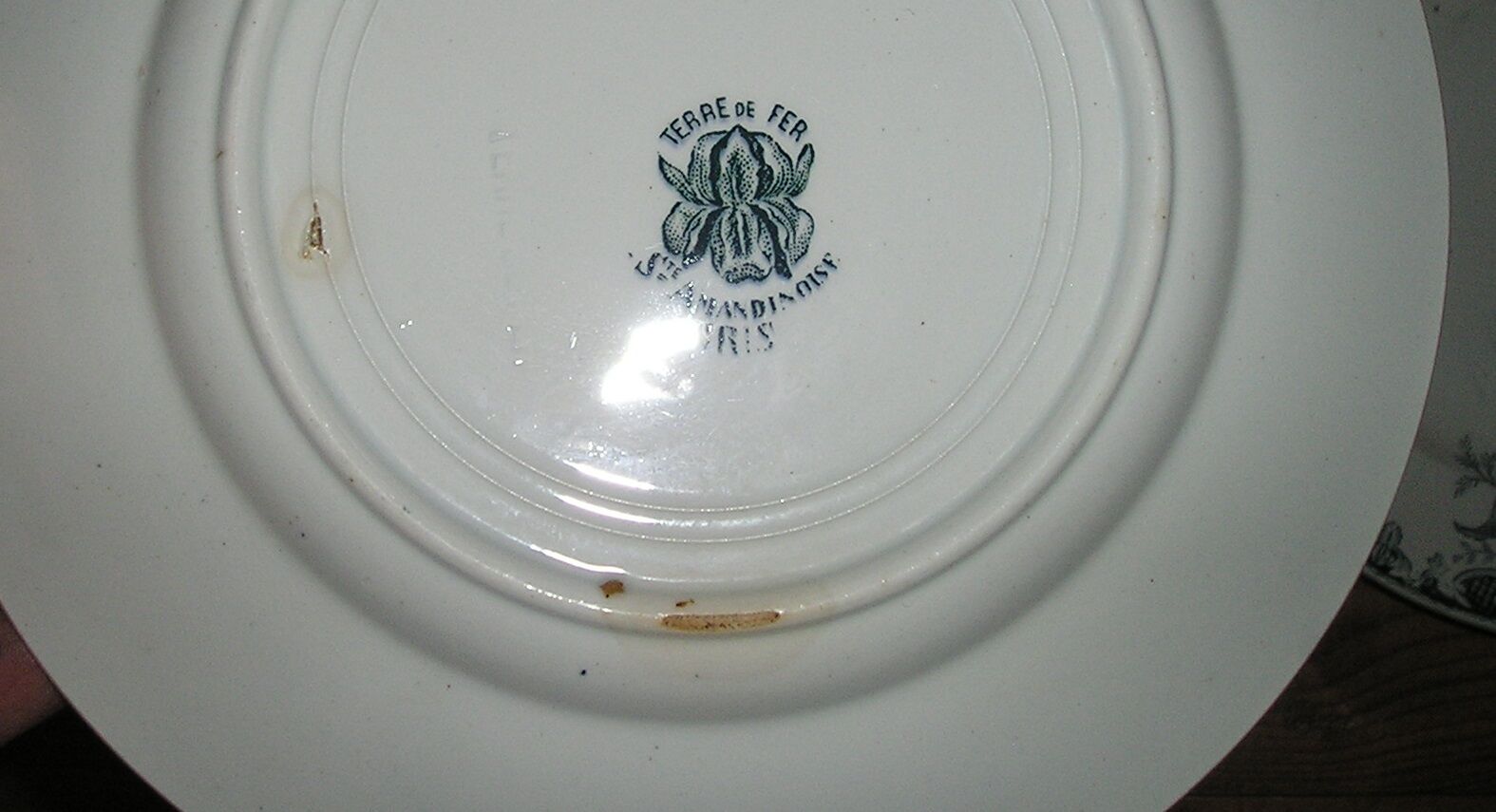 Service 6 people in faience art nouveau ste amandinoise model iris