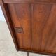 Danish retro vintage library in rosewood with sliding doors from the 1960s.