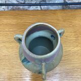 Art Deco flamed stoneware vase with 3 handles