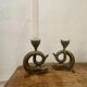 Pair of bronze candlesticks from the late 1950s